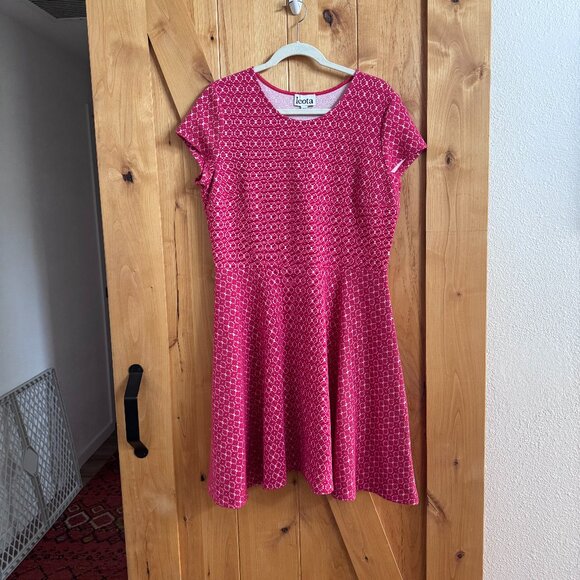 Leota Dresses & Skirts - Pink Printed Fit and Flare dress, XL